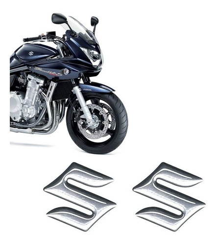 Imagem 1 de 3 de Adesivo Emblema S Suzuki Tanque Hayabusa, Bandit, Bking