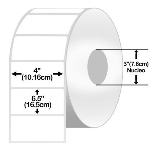 Zebra Rollo De Etiquetas Z-perform 2000 De 4in 900 Etique /v Color Blanco