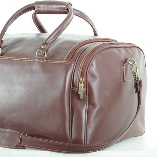 Bolso Cuero 100% Legitimo Tamaño Mano Berna Mossi Marrón Claro