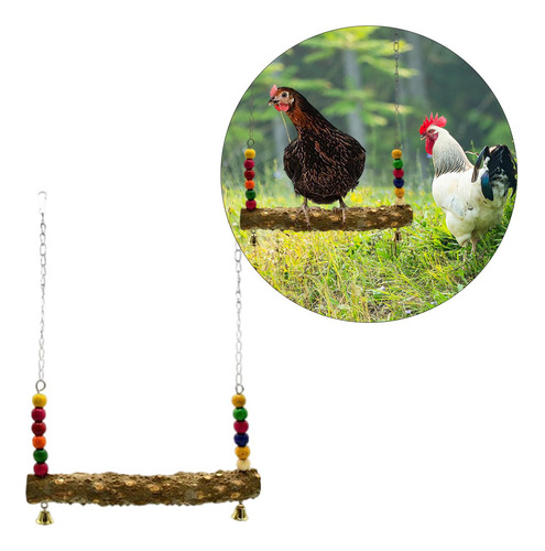 Pájaros De Madera Columpio Loro Colgante Juguete Perca