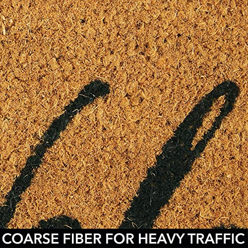 Tapete Rectangular De Fibra De Coco Natural Welcome
