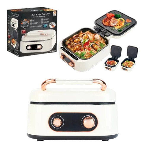 Parrilla De Olla Caliente Hot Pot Grill 3 En 1 Raf