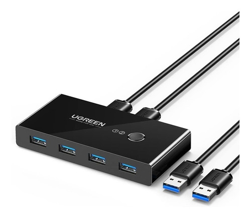 Adaptador Switch Ugreen Conmutador Kvm 2en4 4x Usb Para Pc