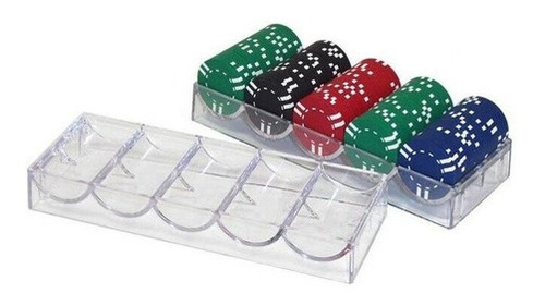 Bandeja De Fichas De Póquer Transparente De Acrílico | Capacidad Para 500 Fichas | Organizador Portátil Y Resistente Para Mesa De Juego