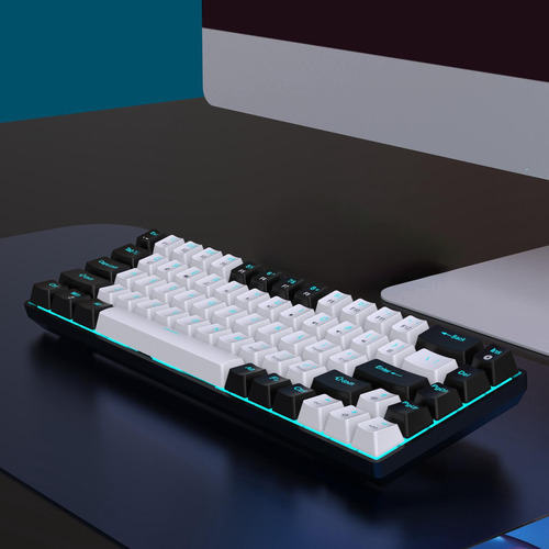 Teclado Mecânico, Interruptor Azul, Com Luz De Fundo, Hot