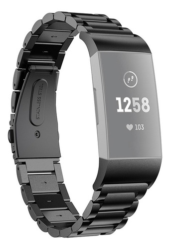 Correa De Reloj De Acero Inoxidable Para Fitbit Charge 4