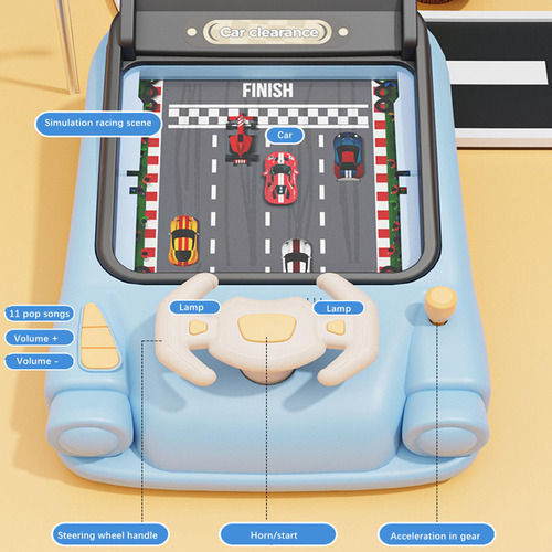 Brinquedo De Volante Fingir Jogar Condução Brinquedo Azul