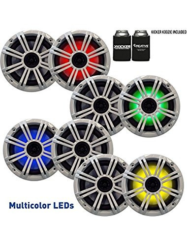 Kicker 6.5  Altavoces Led Blanco En El Mar (qty 8) 4 Pares D