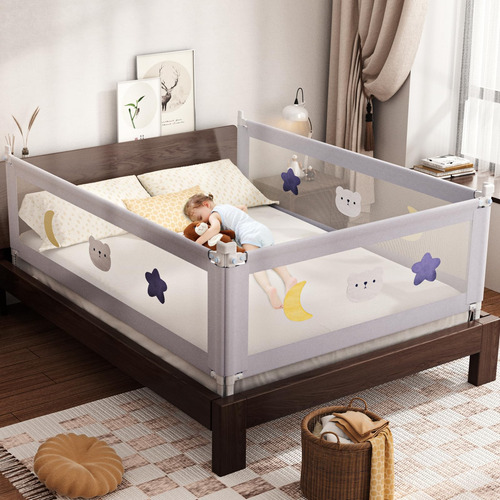 Bed Rail Omzer Para Crianças Pequenas, Pacote Com 3 Fechadur
