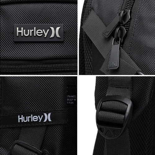 Mochila Mala Trabalho Viagem Hurley Executiva Grande cor Preto Desenho Do Tecido Liso