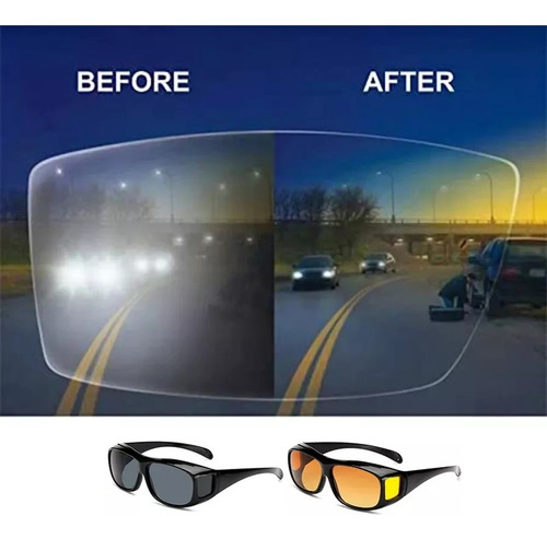 Pack De Lentes De Conducción Nocturna Antirreflejo X 2 Unid
