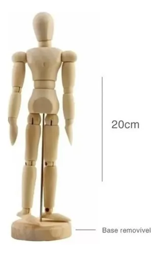 1 Maniquí Articulado De Madera Con Forma De Muñeca, Modelo D