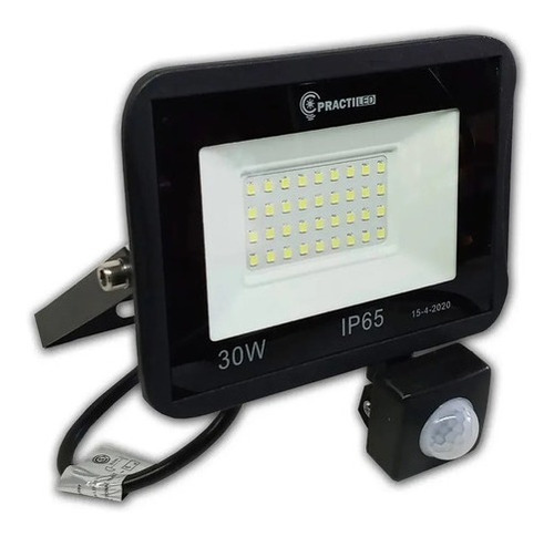 Reflector Exterior Led 30w Con Sensor De Movimiento Luz Fria