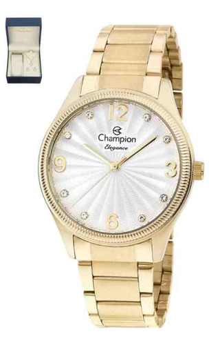 Relógio Champion Dourado Feminino - À Prova D'água 50m
