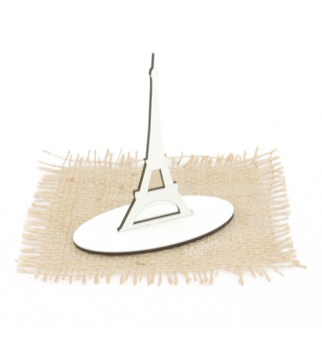 10 Centro De Mesa Personalizado Branco Display Torre Eiffel