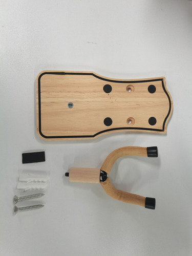 Suporte De Parede Para Guitarra Com Parafusos De Madeira Em