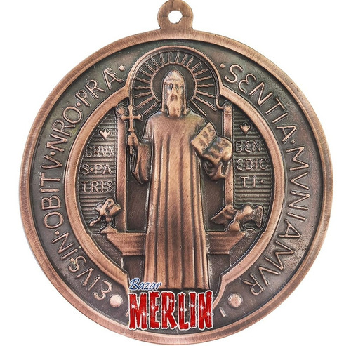 Medalla De San Benito Para Casa O Negocio - 7.5 Cm Diámetro