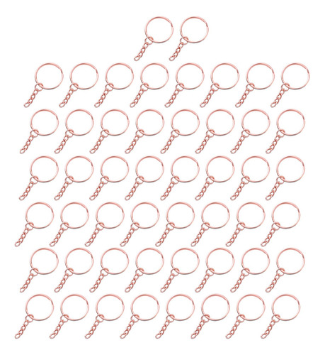 3 X 50 Piezas De Llaveros Con Cadena Juego De Anillos