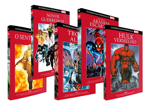 Imagem 5 de 5 de Pacote Com 15 Hqs Salvat Capa Dura Preta - Vermelha - Aranha