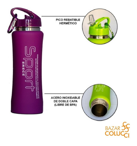 Botella Deportiva 750 Cc Frío/caliente, Corven Import