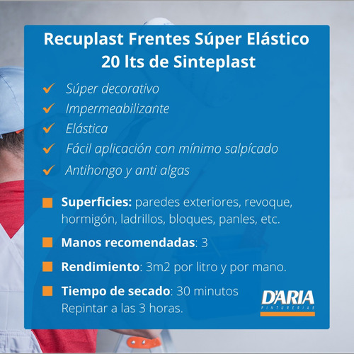 Recuplast Frentes Impermeabilizante 4 Lts Exterior Blanco