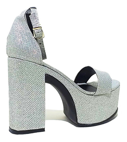 Imagen 3 de 5 de Sandalias Sasha Glitter Plata