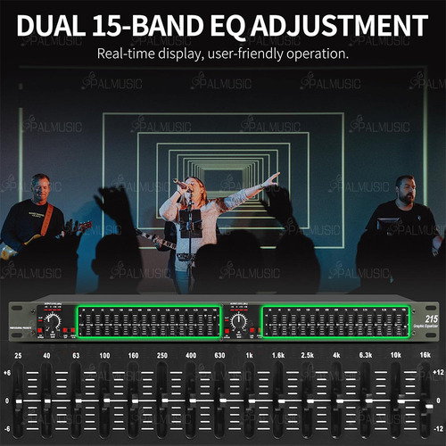Ecualizador De Audio Estéreo Profesional Para 15 Bandas Palm
