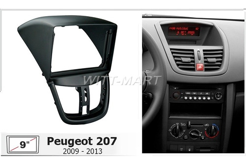Adaptador Radio Bisel Peugeot 207  Para 9 PuLG