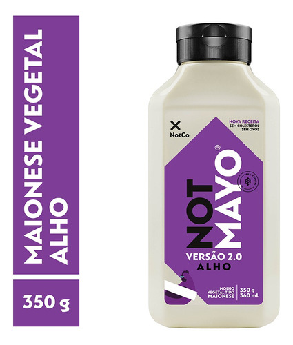 Maionese Vegana Com Alho Not Mayo 350g Notco