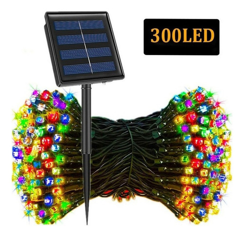 Guirnalda Luces Led Solares Exteriores Impermeable 300 Led