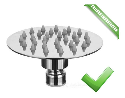 Imagen 2 de 10 de Flor De Ducha Cromada Metalica 10 Cm Redonda Brazo Fiting Shop