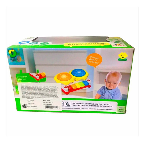 Tambor Bongo C/ Luz Y Sonido Juguete Teclas De Piano