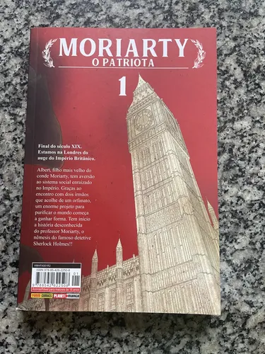 Mangá Moriarty O Patriota Volume 1 - Panini Planet Manga