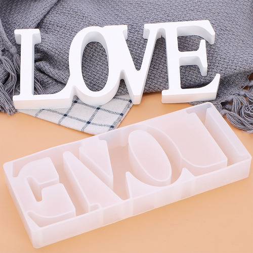 Imagen 4 de 8 de Love - Molde De Silicona Para Manualidades (20,3 X 8 X 2,2 C