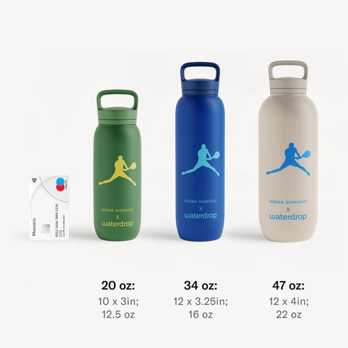 Waterdrop Microdrink X Novak Djokovic Botella De Acero 47 Oz