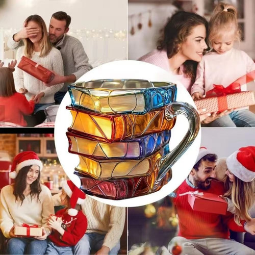 Taza De Café De Libro De Arte Pintado