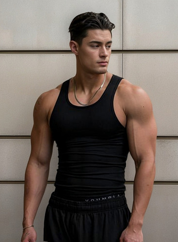 Camiseta Deportiva De Verano Para Hombre Cuello Redondo