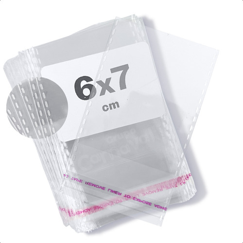 100 Bolsas Celofán Grupo Carnavallia 6x7cm Pegamento Adhesivo Bisutería Joyeri