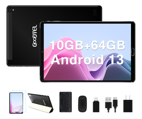 Tablet  Goodtel Android 13 G2 10.1" 64GB negra y 6GB de memoria RAM