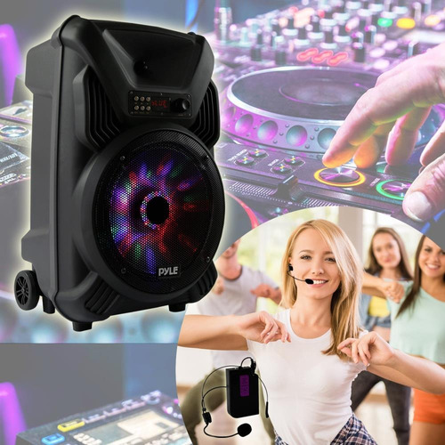 Pyle Bafle Portatil Pphp126wmu Fm Usb Mic Bluetooth