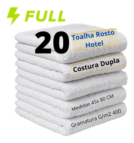 20 Toalha Hotel Hospitalar Branca Alto Padrão Luxo By Laune Cor Branco Liso