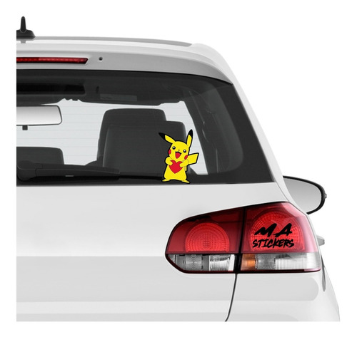 Sticker Vinil Calcomania Pikchu Pokmon Para Auto 15x11 Mod5