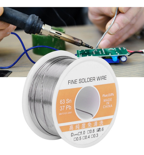 Hilo De Estaño 0.6mm Con Núcleo De Flux Para Soldar