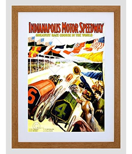 Sport Race Indianapolis Motor Speedway Car Flag Indy 50...