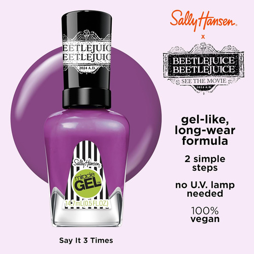 Esmalte Sally Hansen Beetlejuice Dilo 3 Veces Morado