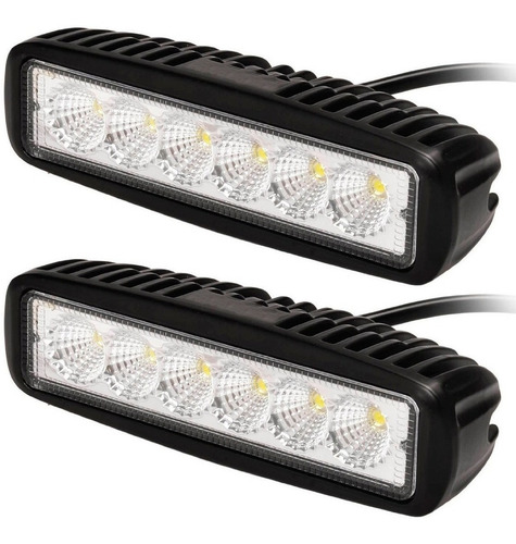 Barra De 6 Leds Faros Auxiliares X 2 Unidades 18w