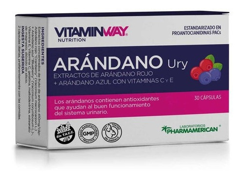 Vitaminway Vitamina Arándano  Ury 30 Capsulas 
