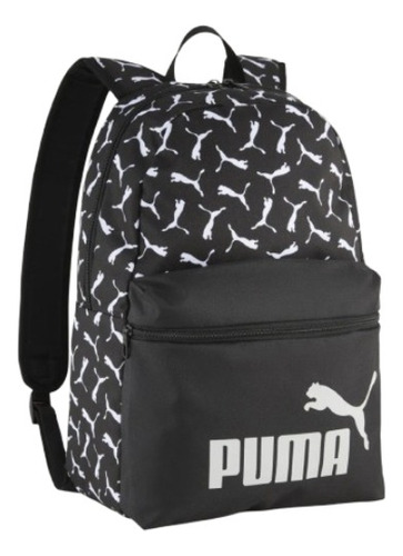 Mochila Puma Phase Aop Backpack, Negro Diseño de la tela Estampado
