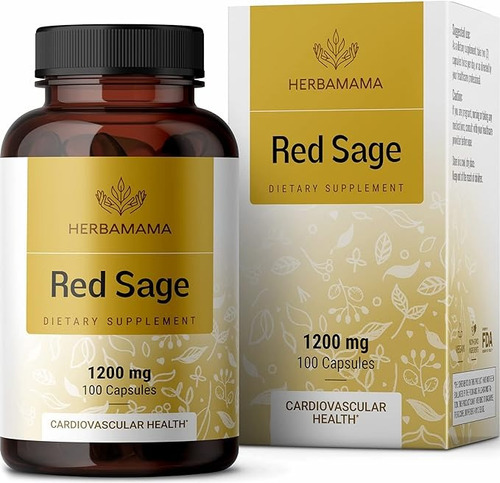 Herbamama Red Sage 1200mg 100caps Salud Cardiovascular
