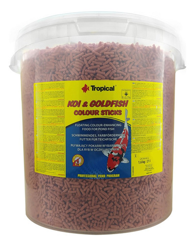 Ração Para Peixes Koi & Goldfish Colour Stick 1500g Tropical